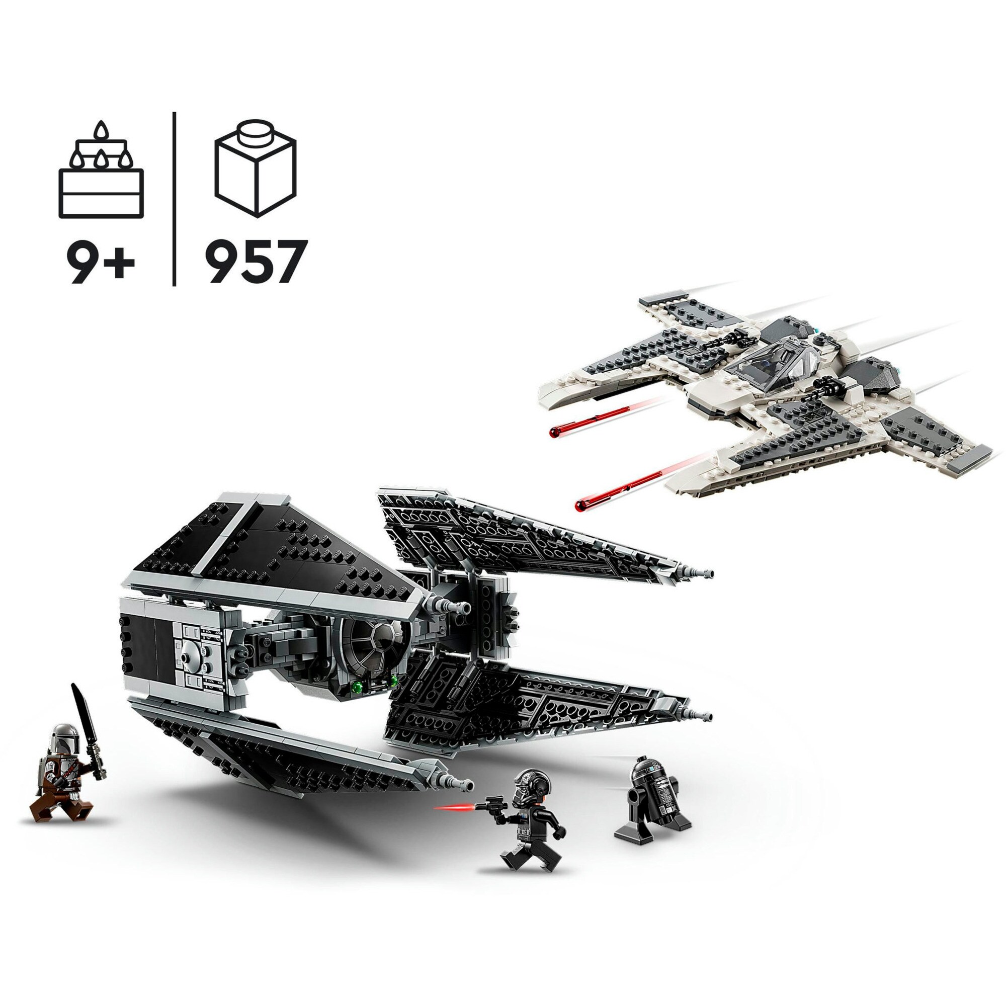 LEGO Konstruktionsspielzeug Star Wars Mandalorianischer Fang Fighter vs. TIE Interceptor