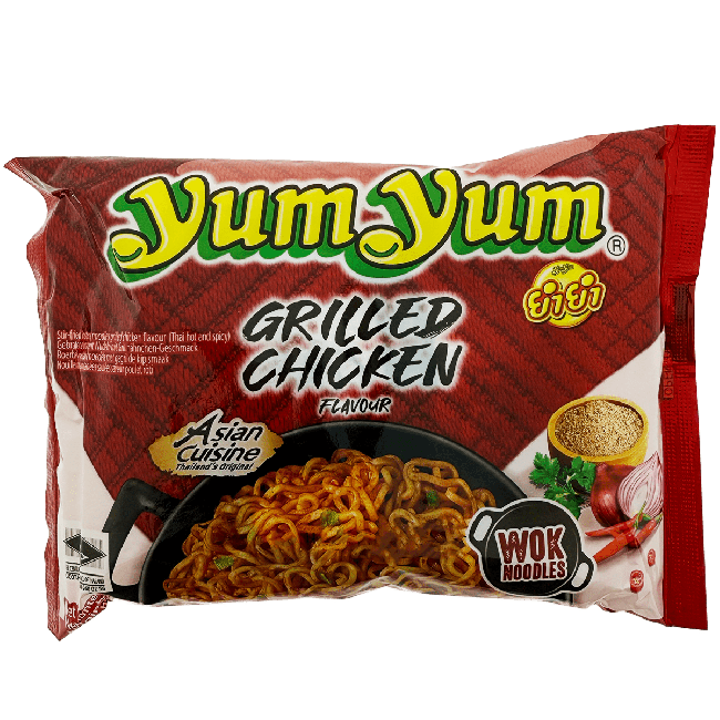 Yum Yum Instant Roerbaknoedels met Gegrilde Kip Smaak 70g