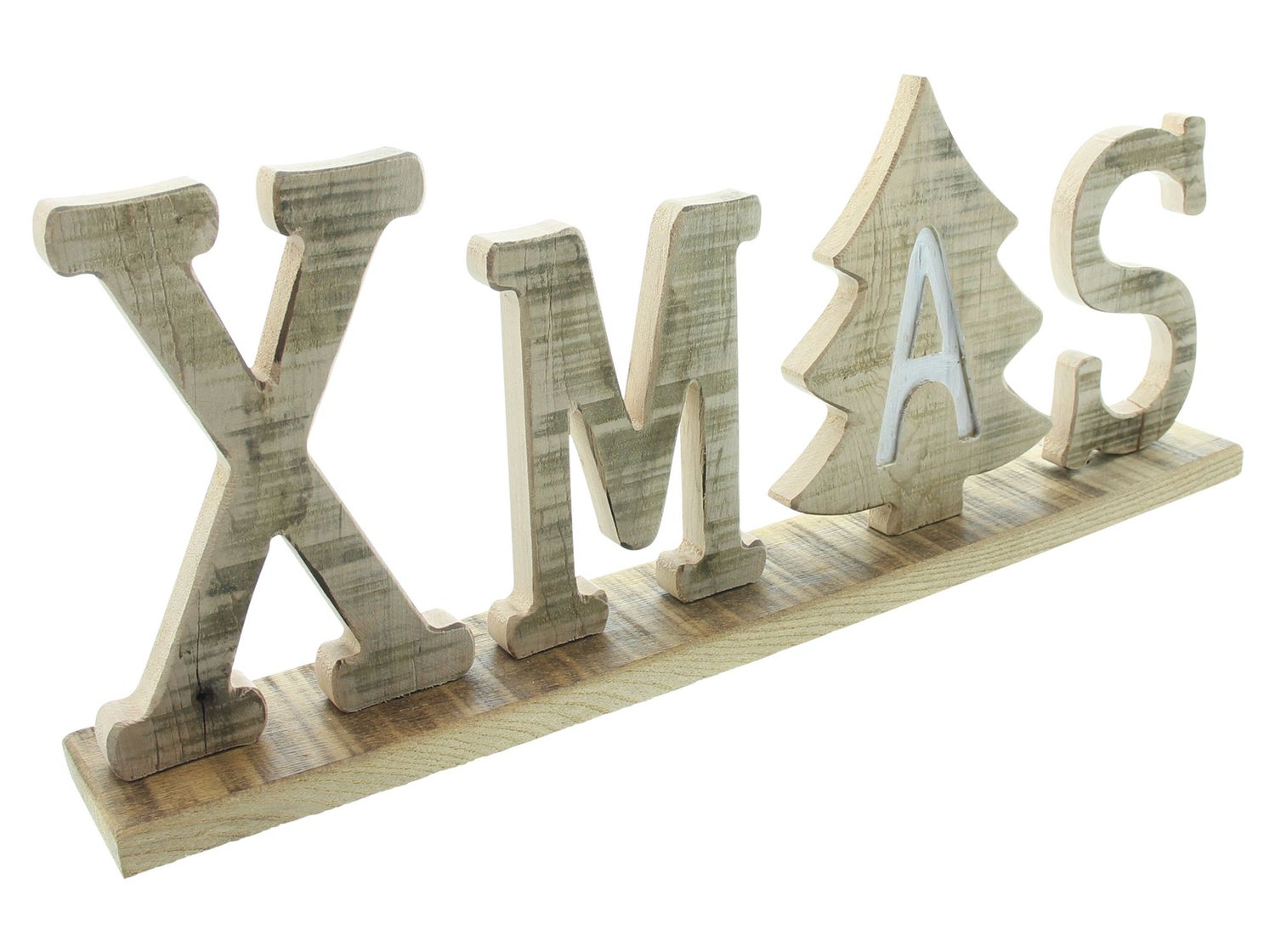 FRANK FLECHTWAREN | XMAS-letters, 44 x 5,5 x 18 cm, PIJN, POPULIER