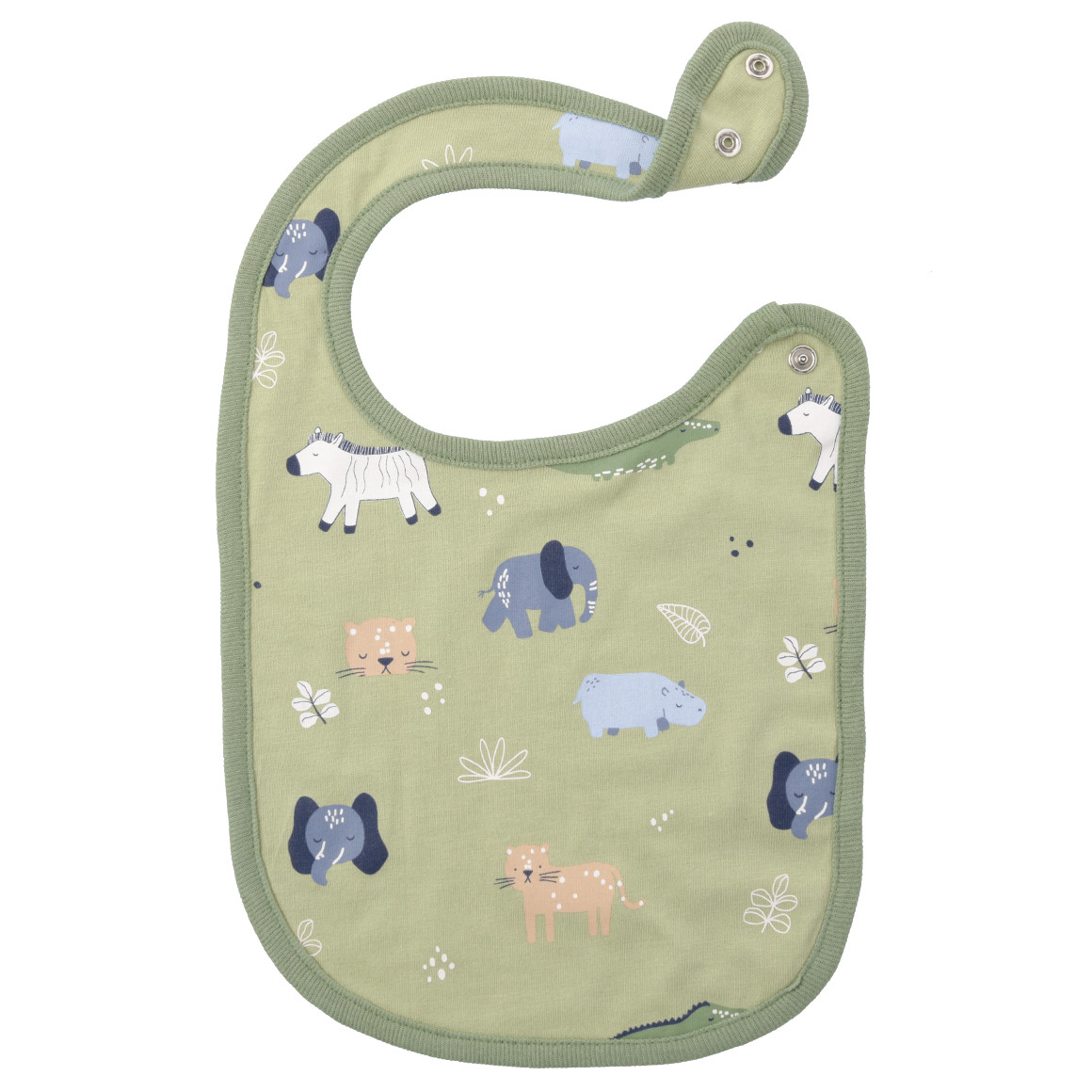 Topomini 3 Baby Lätzchen mit Motiven oliv / hellbeige / weiss