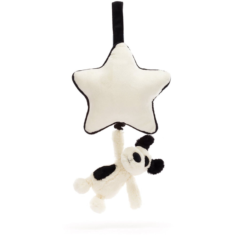 Køb Jellycat Bashful Black & Cream Hvalp Musikuro