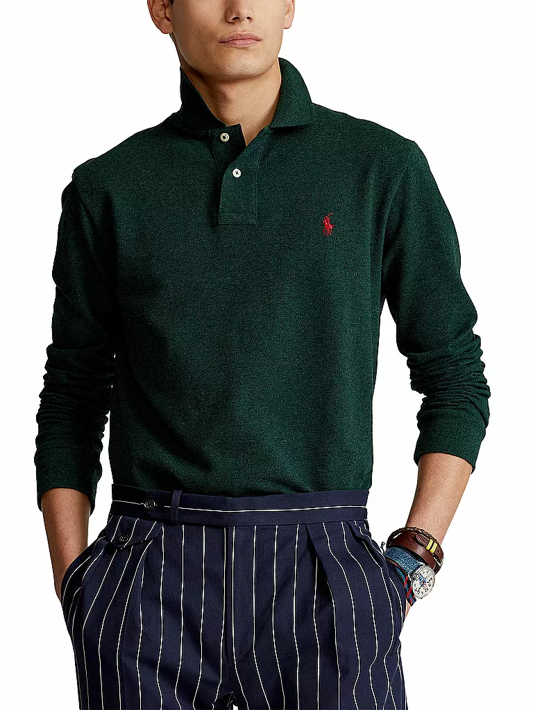 POLO RALPH LAUREN Poloshirt Custom Slim Fit dunkelgrün