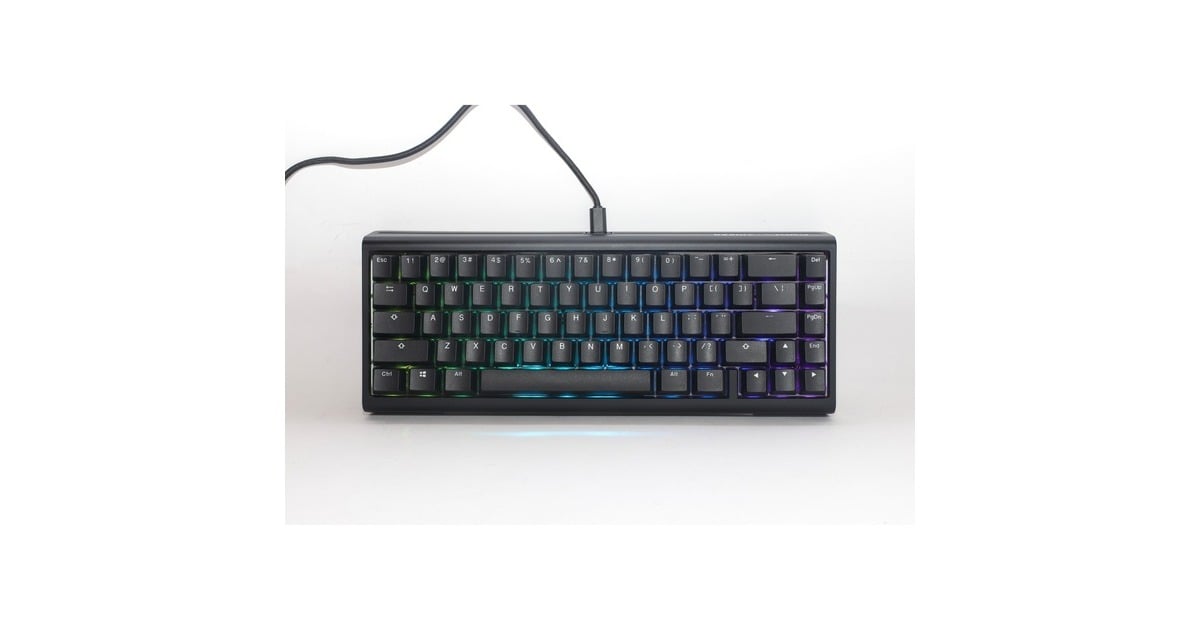 DuckyProjectD Tinker 65 met QMK/VIA, toetsenbord  (Zwart/wit, US lay-out, Cherry MX Red, RGB led, Double-shot PBT, Hot-swappable, Gasket mount, 65%)