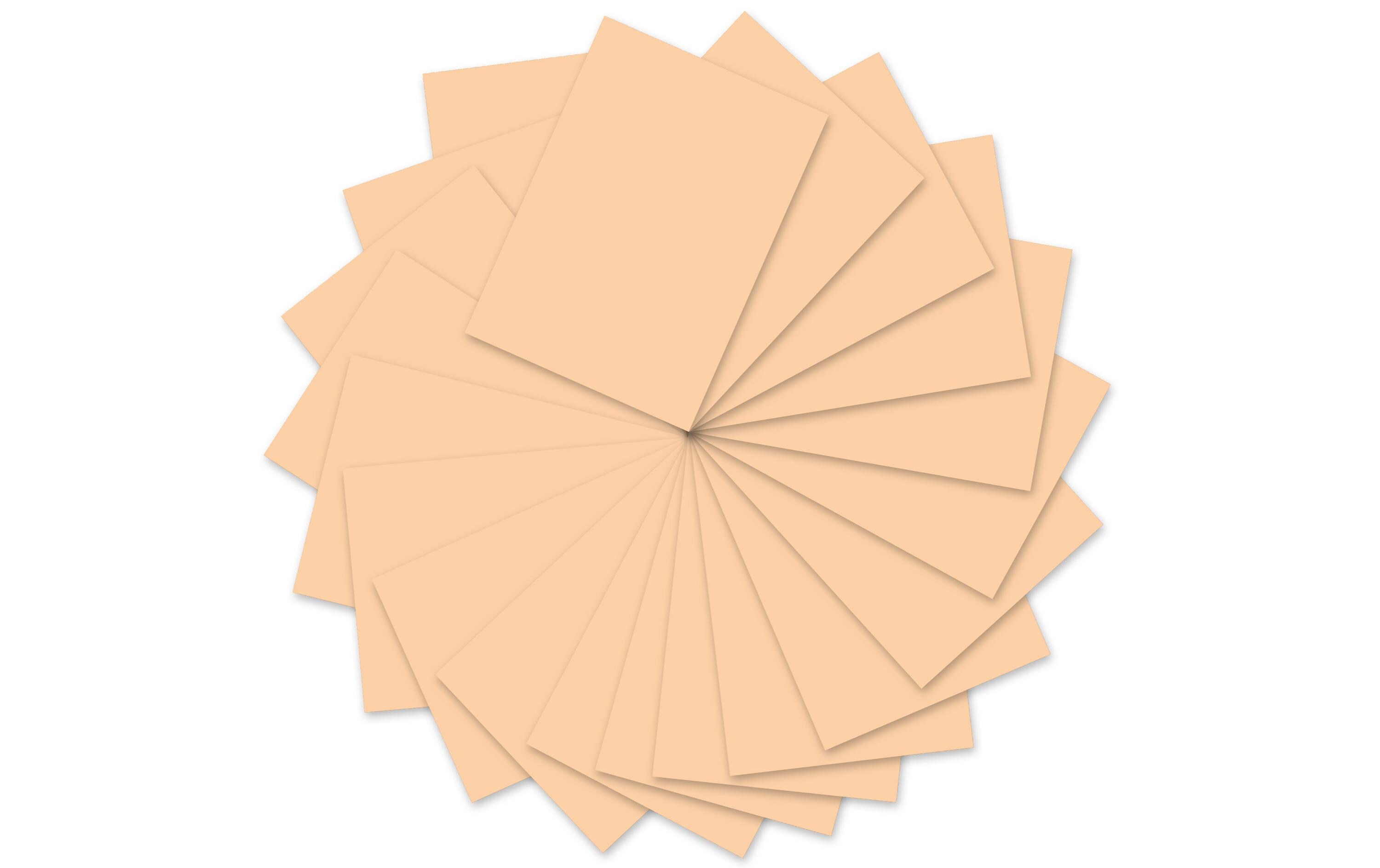 Tonzeichenpapier 50 x 70 cm, 130 g/m², 10 Blatt, AprikoseVielseitig verwendbar zum Basteln