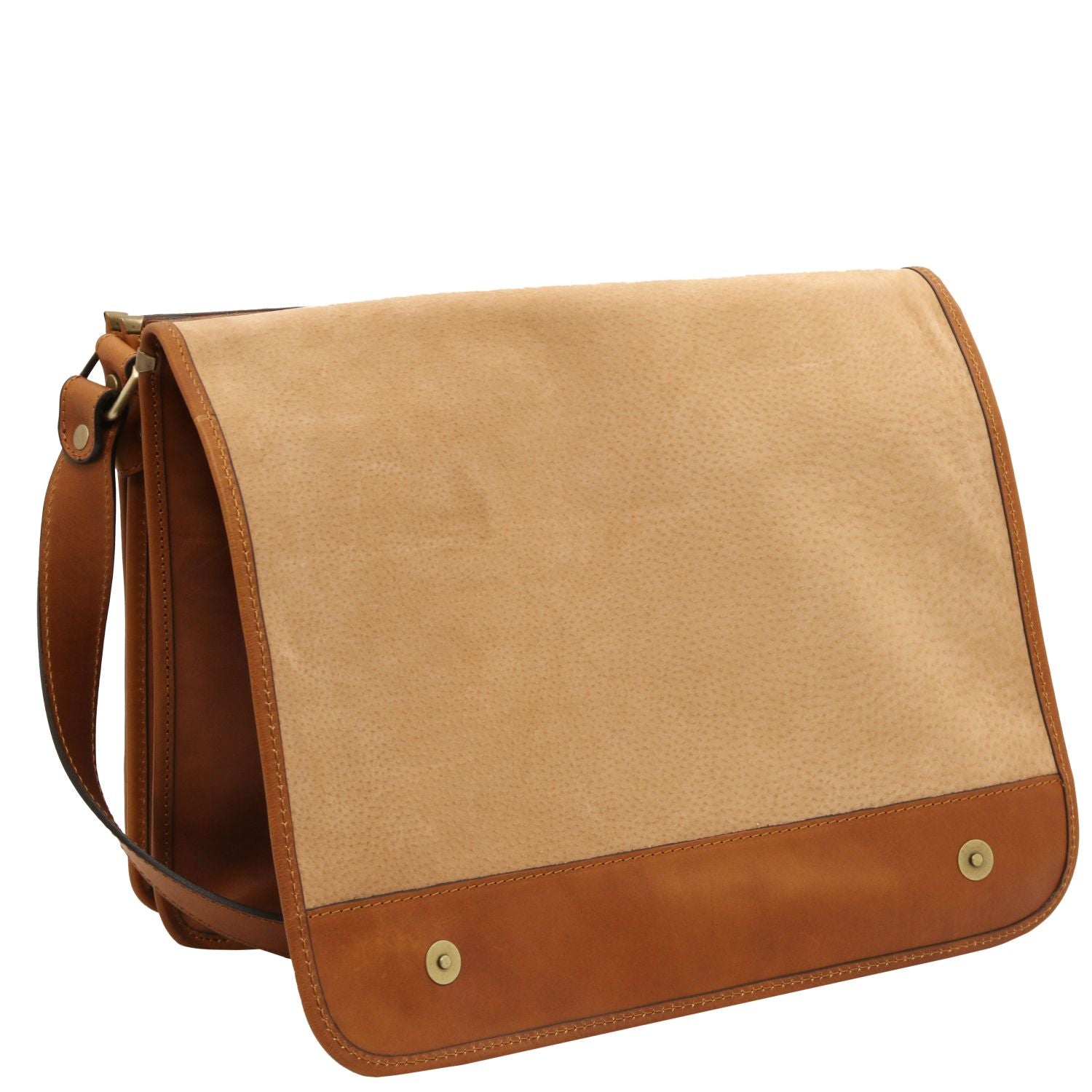 TL142430 – TL Schoudertas – Two compartments leren Schoudertas – Groot size