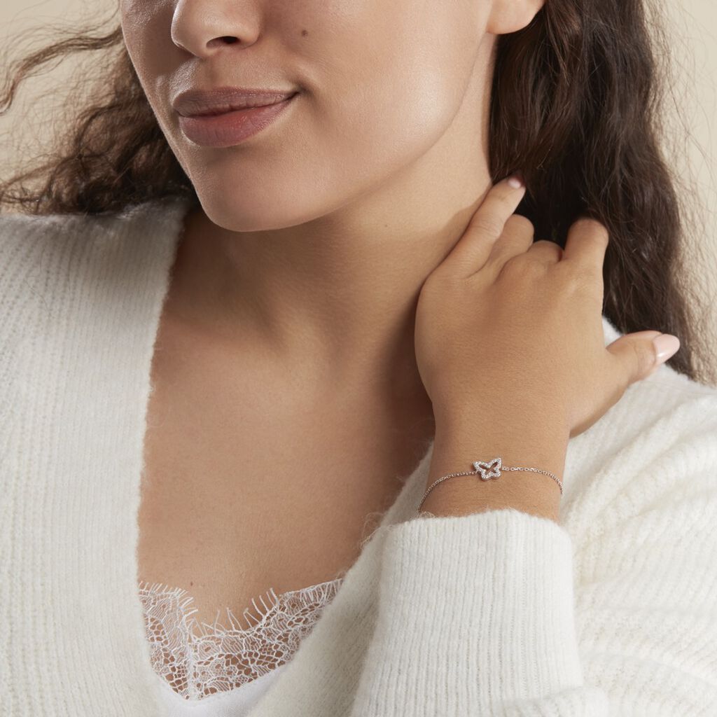 Bracelet Gladys Argent Blanc Oxyde De Zirconium
