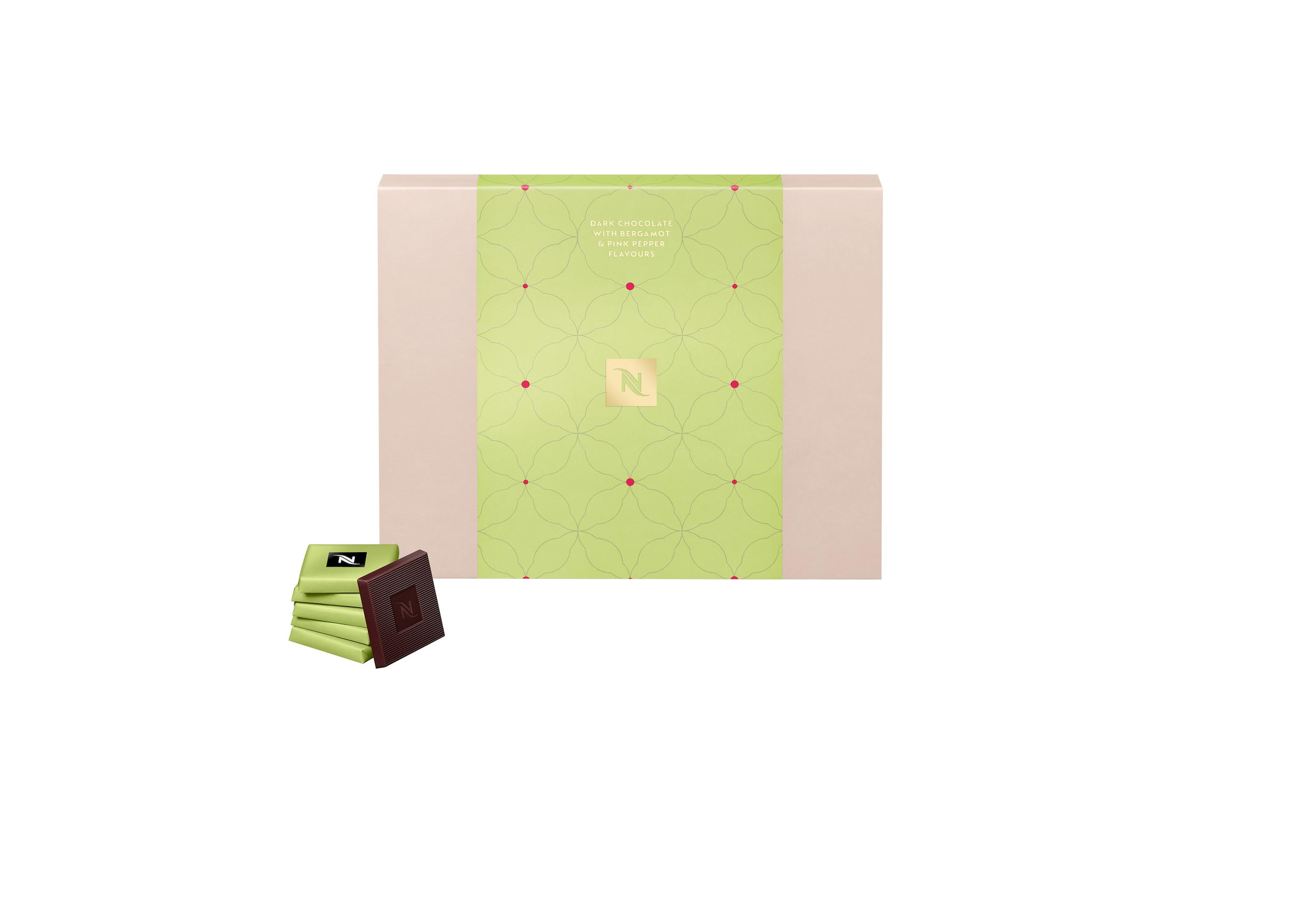 Chocolate amargo com pimenta rosa e bergamota | Nespresso™ Espanha