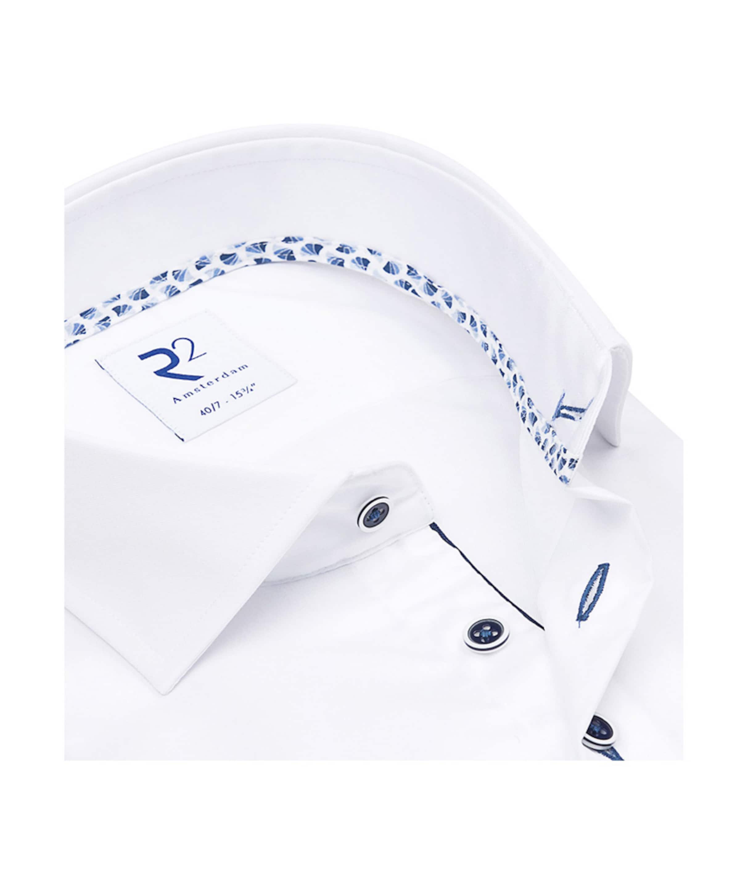 R2 Amsterdam Heren overhemd extra lange mouw wit