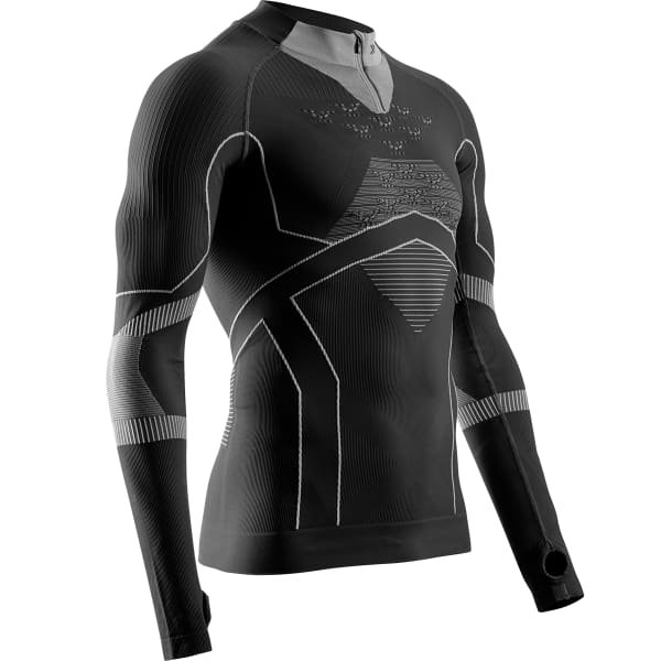 T-shirt thermique X-BIONIC ENERGY ACCUMULATOR LIGHT SHIRT LS 1/2 ZIP M X BLACK/LIGHT GREY