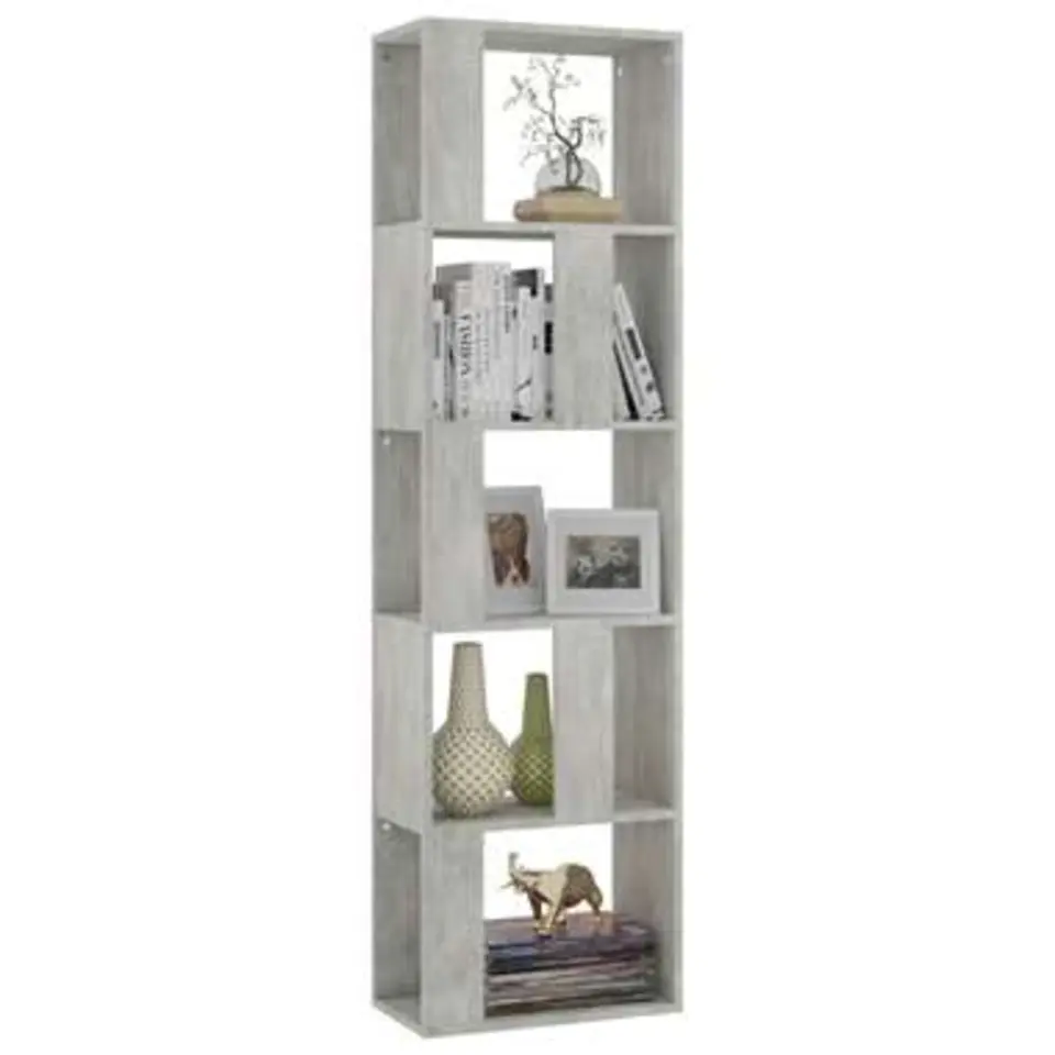 vidaXL - Boekenkast - Grijs - Bewerkt hout