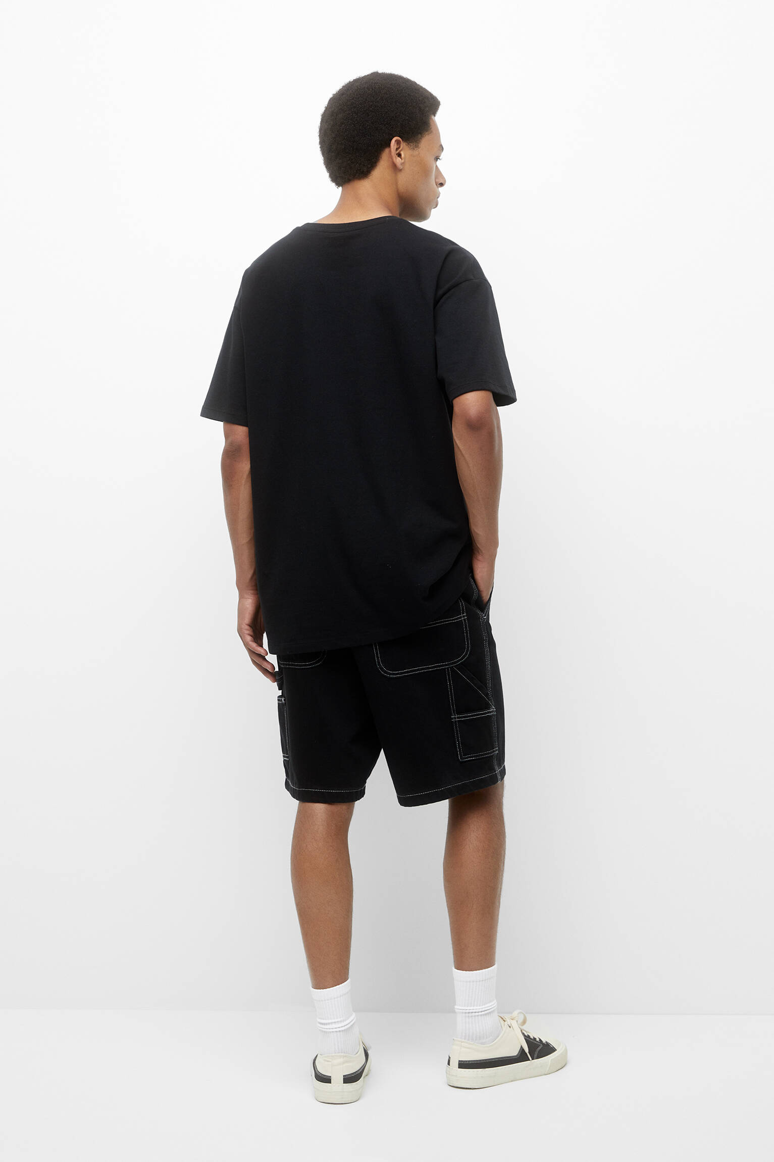 Camiseta oversized Tupac All Eyez On Me tamanho - Preta