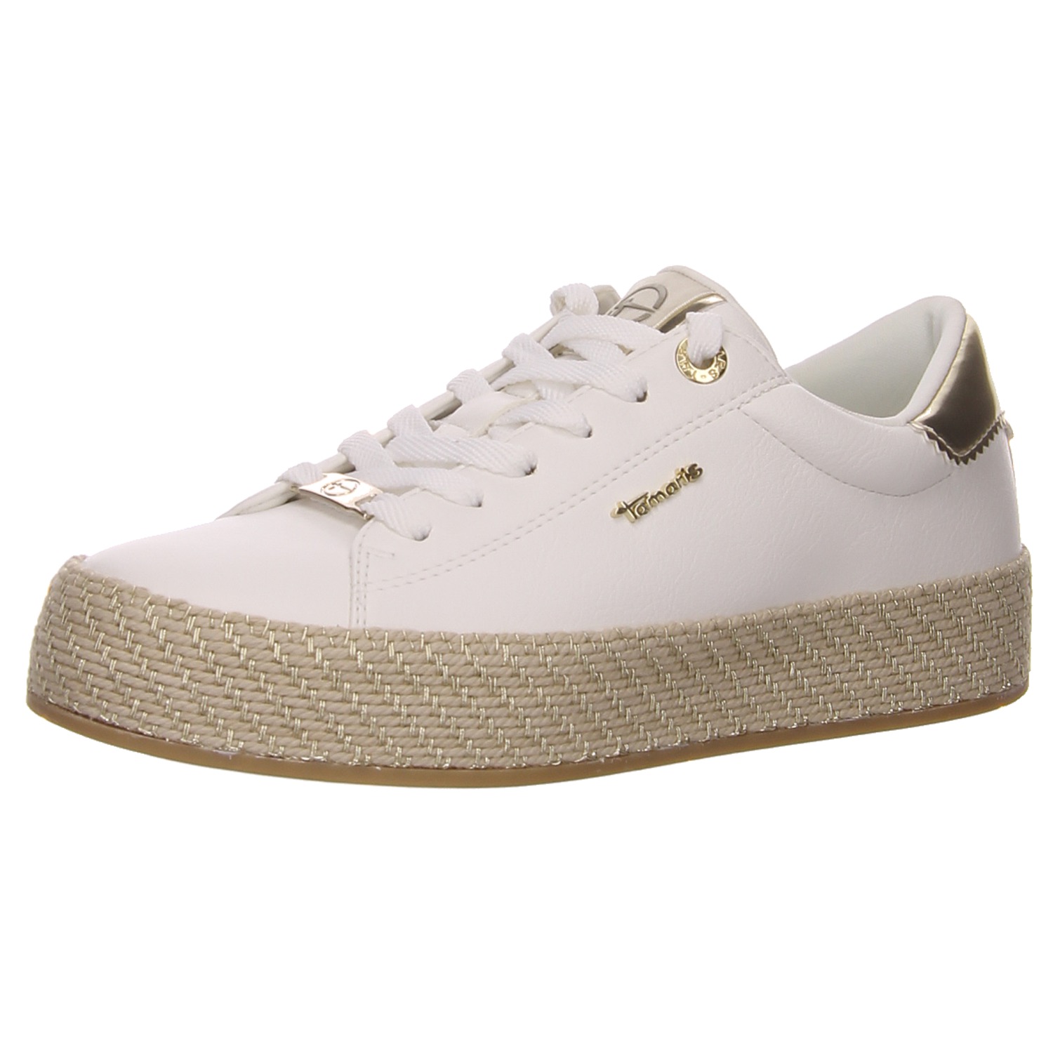 Tamaris Sneaker weiß/gold weiss/weiss kombi