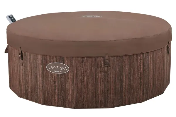 Bestway Lay-Z-Spa 6001W, 1250 L, 7 person(er), Rund, Boble/Jet massage, ABS, Polypropylen (PP), Polyvinylchlorid (PVC), Brun
