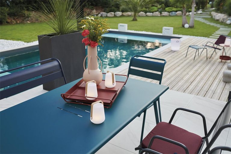 Fermob Balad tafellamp H12 set van 3 LED oplaadbaar Bamboo