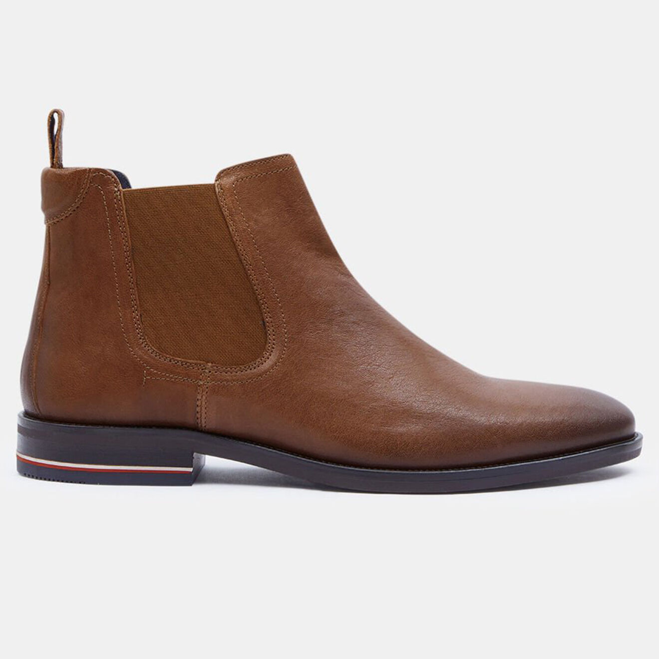 Tommy Hilfiger Chelsea boots en Cuir Signature cognac