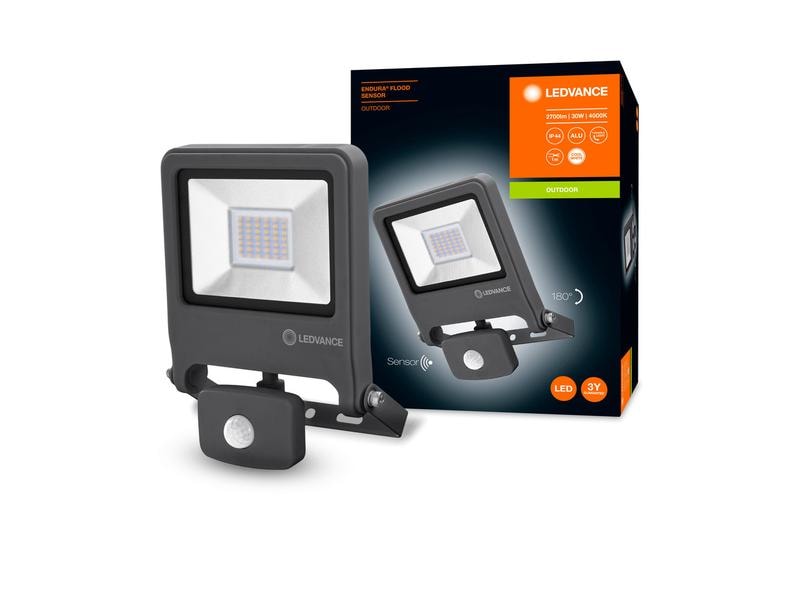 Ledvance Scheinwerfer LED Endura Flood Sensor, 30 W Aussenleuchte mit Sensor