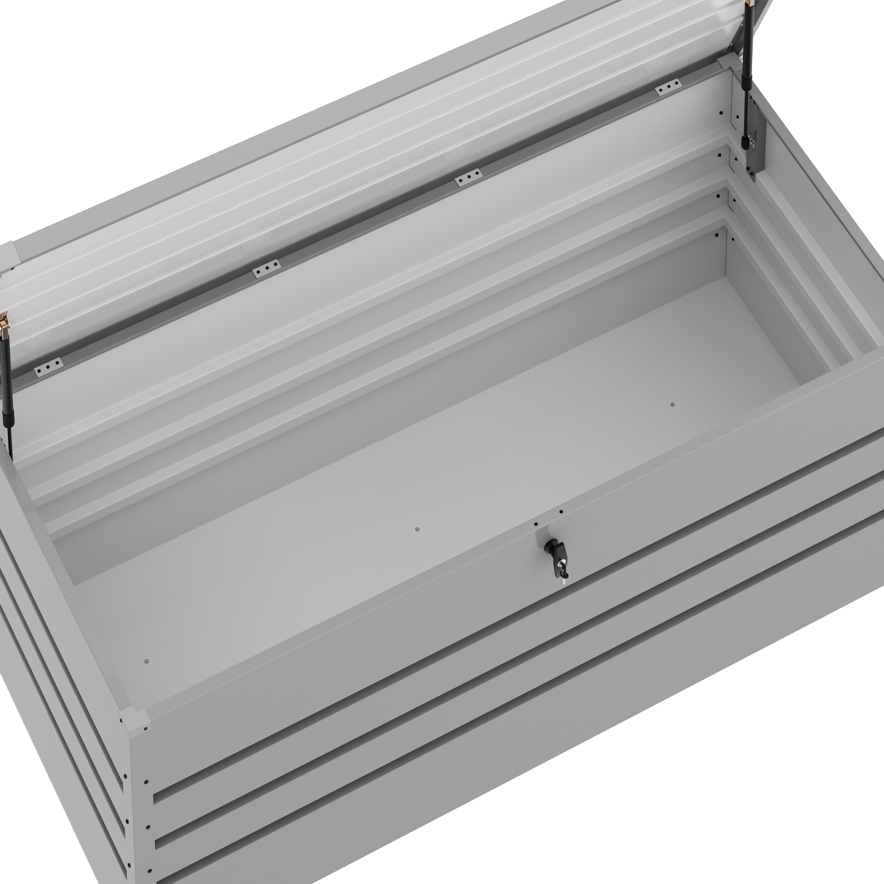 Gartenbox wasserdicht MONACO 165 x 70 x 64 cm 600L hellgrau