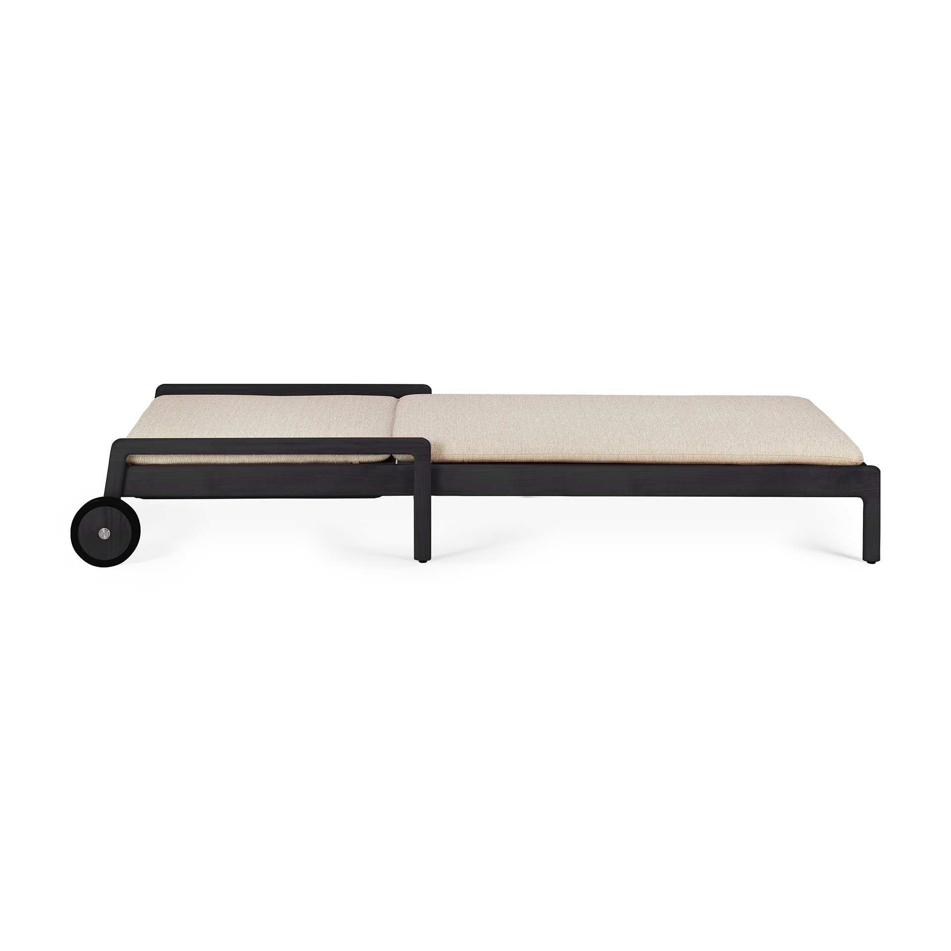 Dun kussen voor teak Jack adjustable lounger zwart - naturel