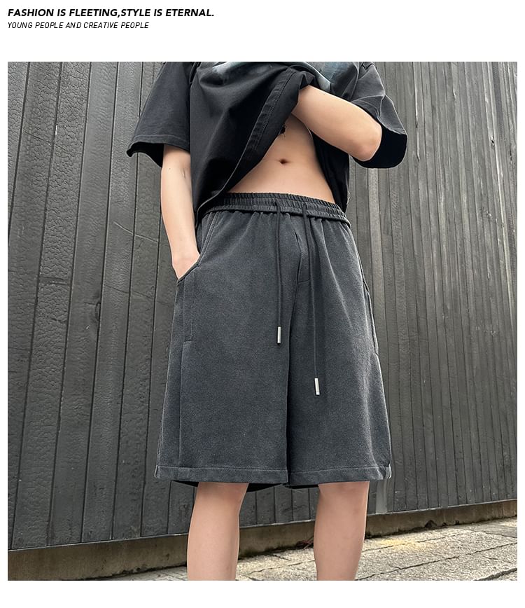 emeisa - Hoge taille effen wijde joggingbroek