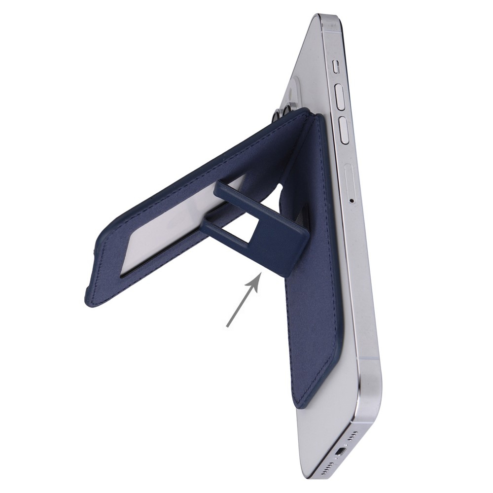 Magnetische MagSafe Leder Wallet Kreditkarten Halterung   Kickstand Aufsteller - Lila