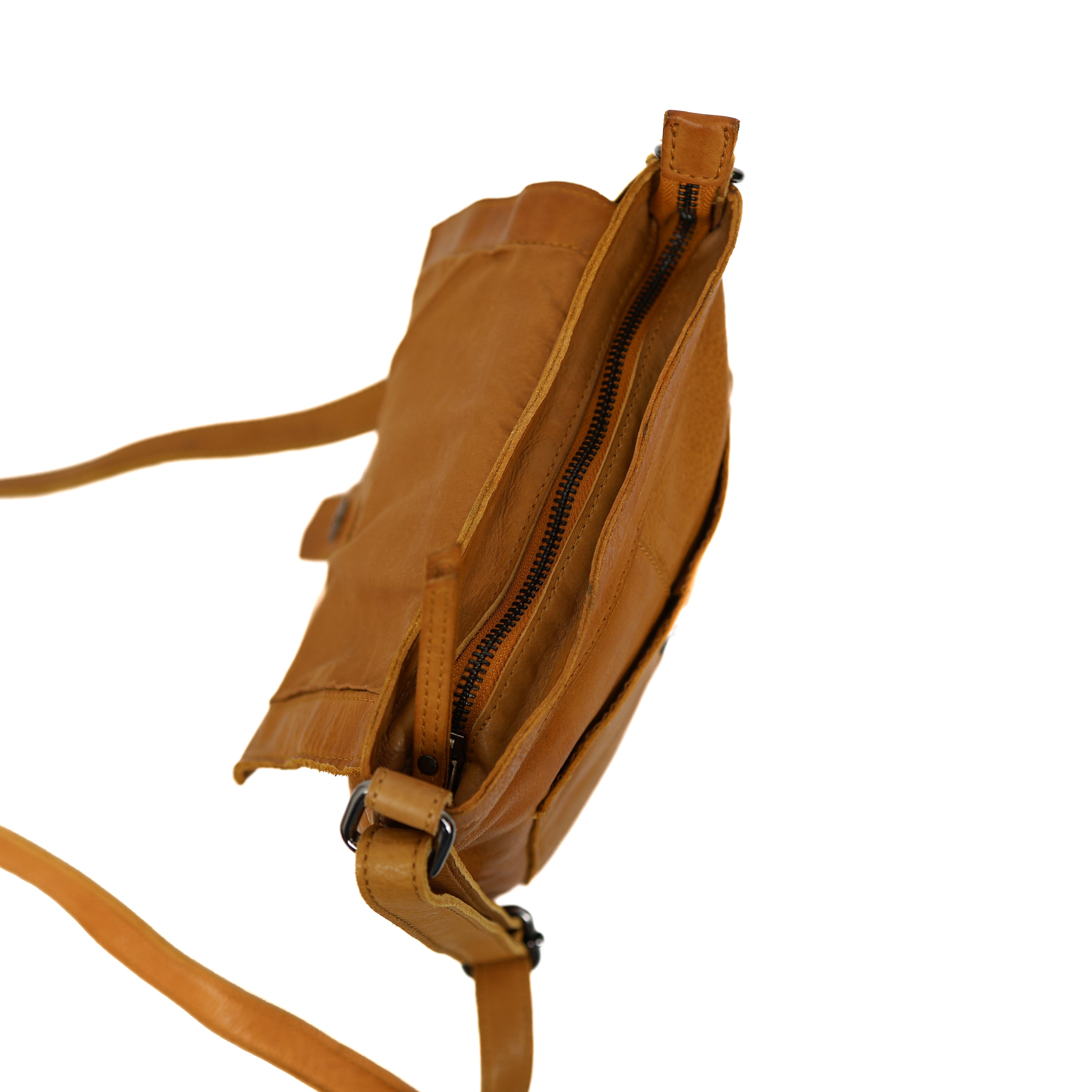 Schoudertas met flap 'Jip' geel Yellow