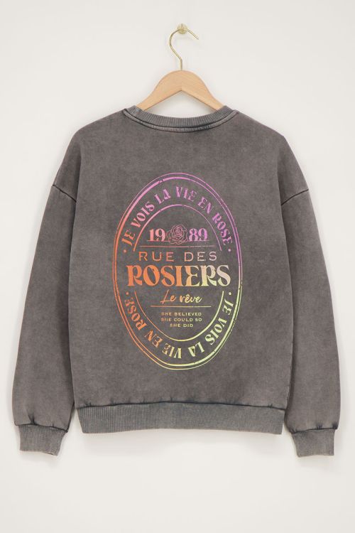 Donkergrijze sweater 