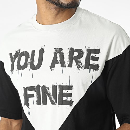 Tee Shirt Large Gris Noir