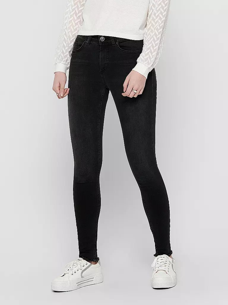 ONLY Jeans Skinny Fit 7/8 ONLBLUSH schwarz