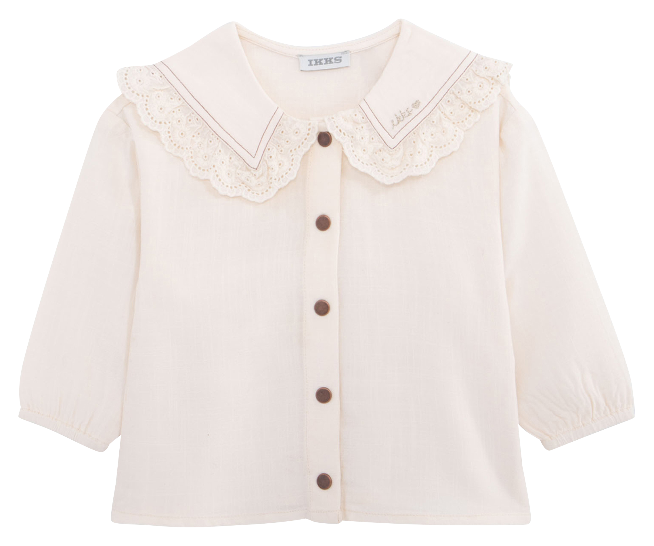 Chemise col claudine| Blanc