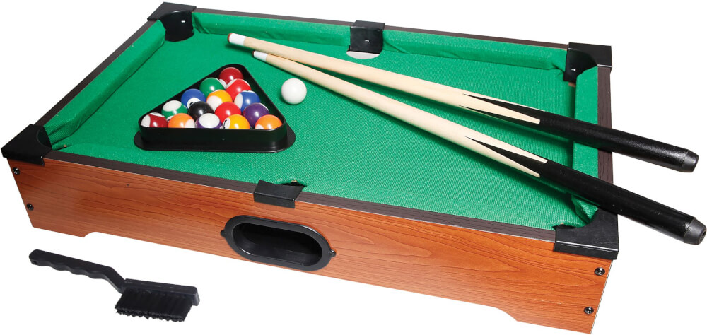 Natural Games Tischbillard, aus Holz, Länge 51 cm,Geschicklichkeitsspiel, ca. 53x32,5x10 cm, für 2 Spieler, ab 5 Jahre