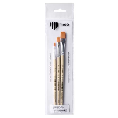 lineo Schulmalpinsel-Set Serie 579, Synthetik