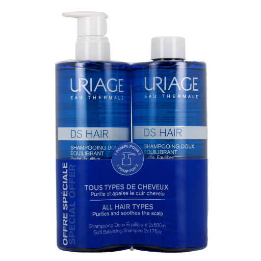 Shampooing doux équilibrant DS Hair Uriage - Cuir chevelu sec