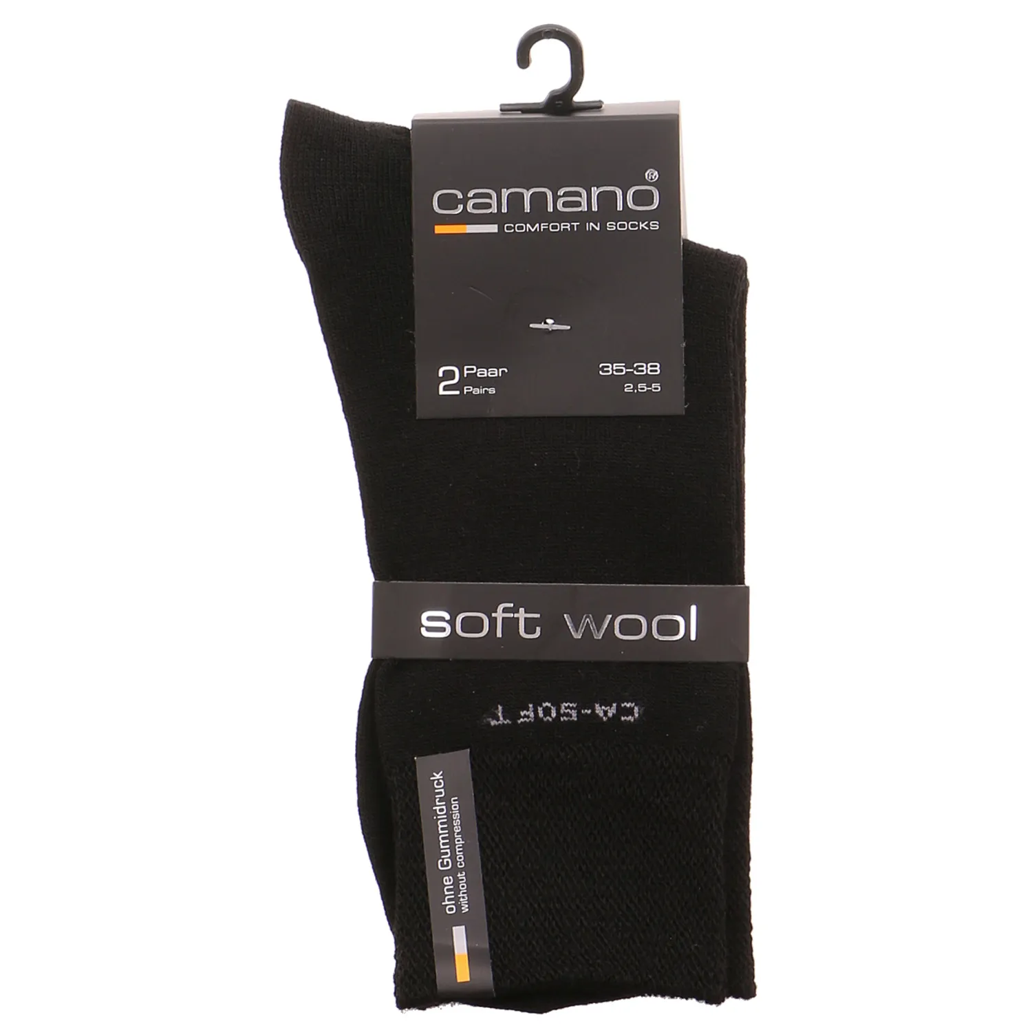 CAMANO Freizeitsocken Schwarz Textil