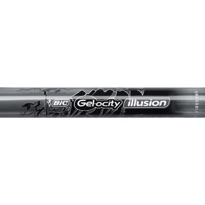 Bic Gelocity Illusion - Roller effaçable - 0,7 mm - noir