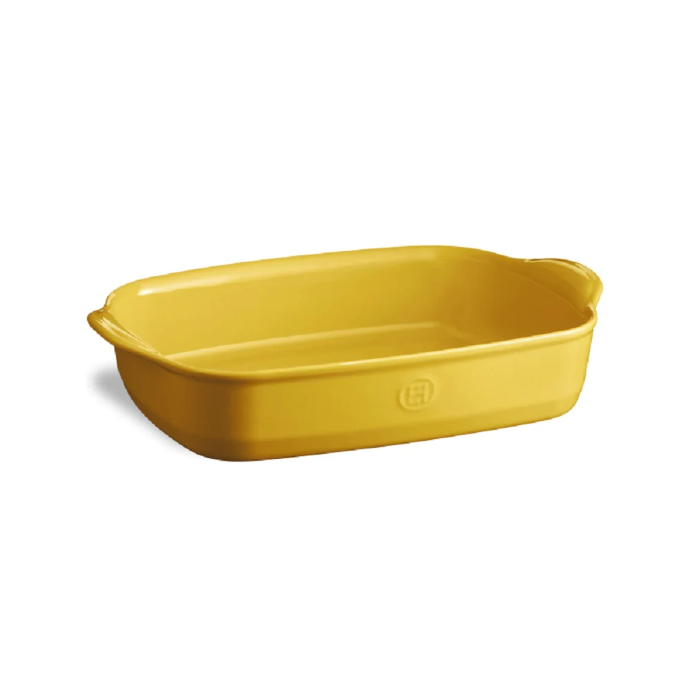 Plat à four rectangulaire Jaune Provence moyen modèle Emile Henry