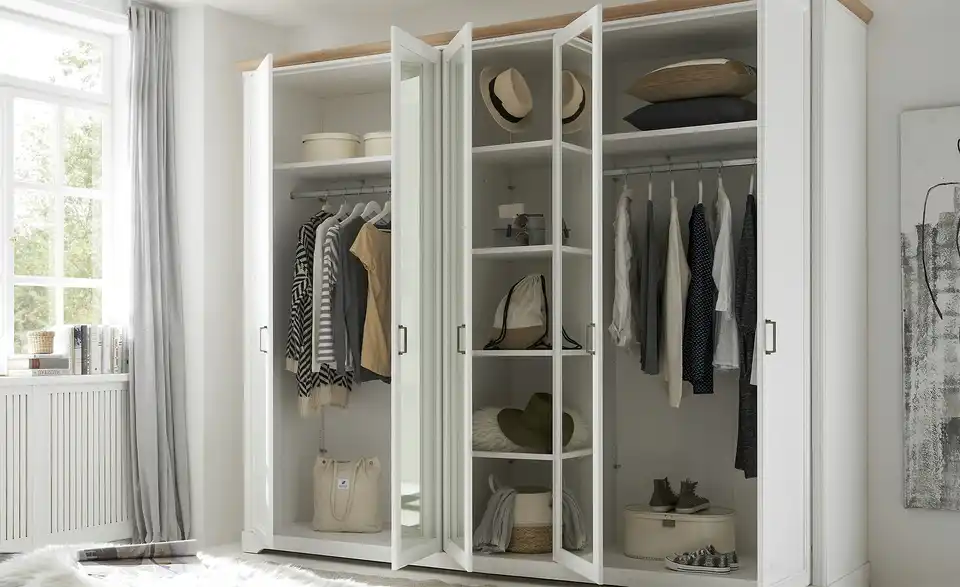 Kleiderschrank Jasmin II Pinie (Nachbildung), Asteiche (Nachbildung) 266 cm