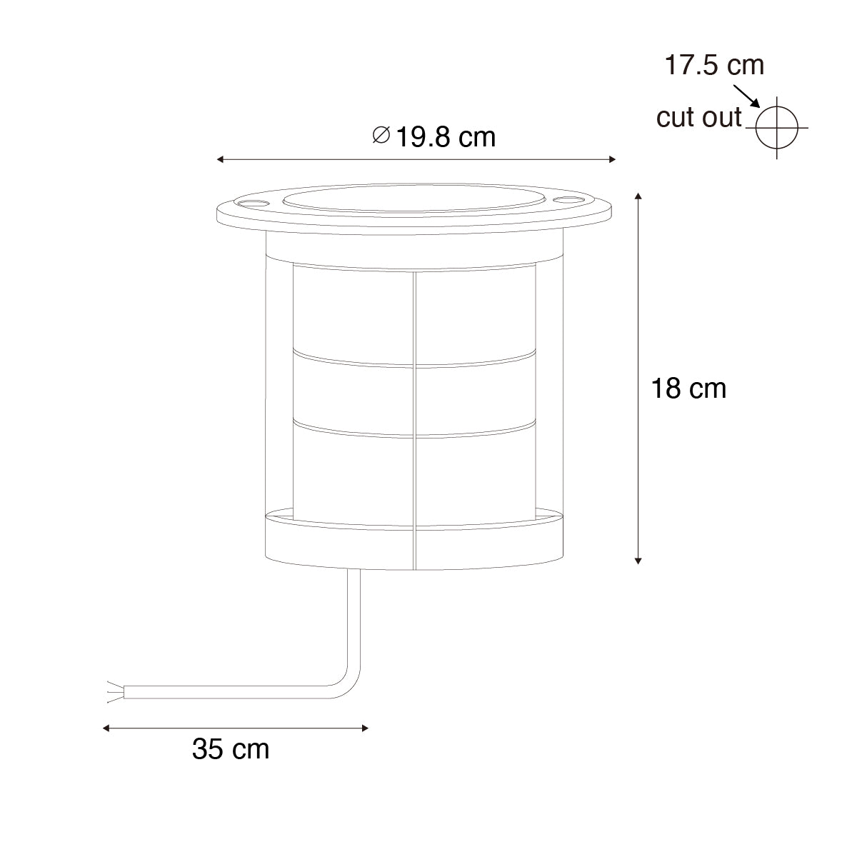 QAZQA Set van 3 moderne grondspots zwart 3-lichts IP65 - Tribus