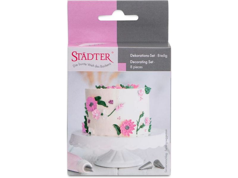 Städter Spritzbeutel Deko-Set 8-teilig Spritzbeutel Dekorations-Set