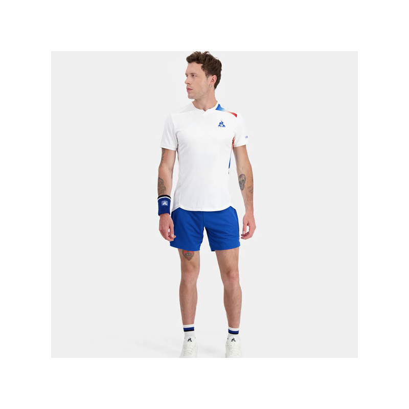 Short de tennis Le Coq Pro N1 blanc ou bleu