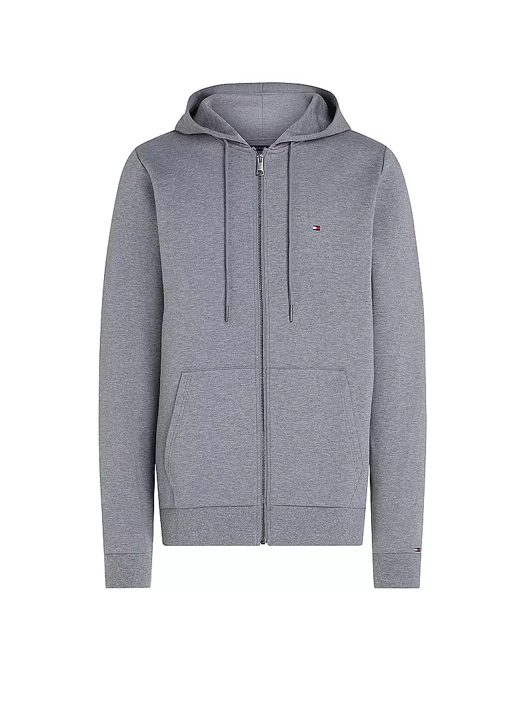 TOMMY HILFIGER Kapuzensweatjacek ESSENTIAL grau