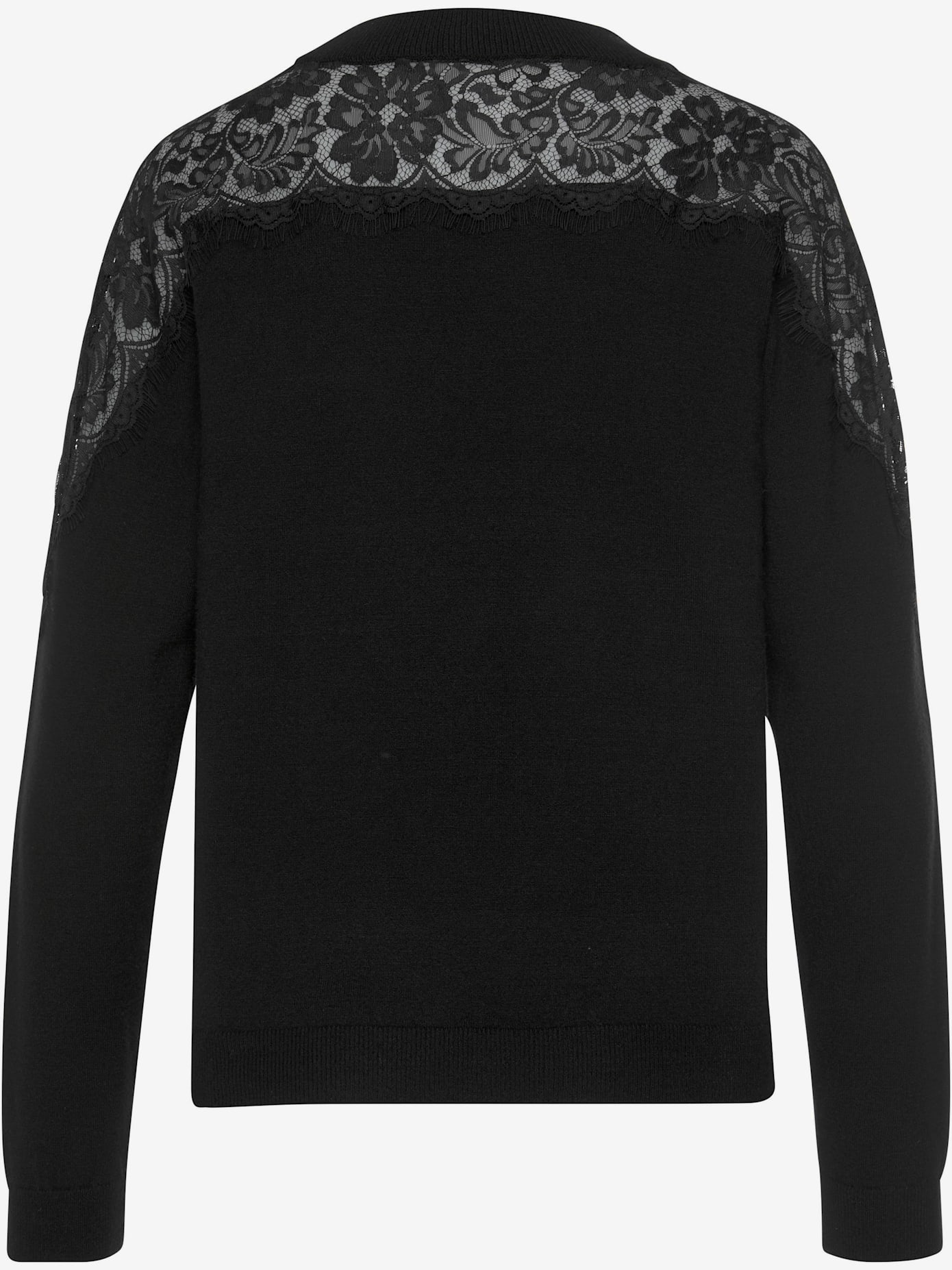 Pull en tricot pull élégant avec larges empiècements en dentelle