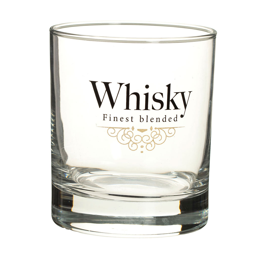 Verre à Whisly en verre imprimé  30cl