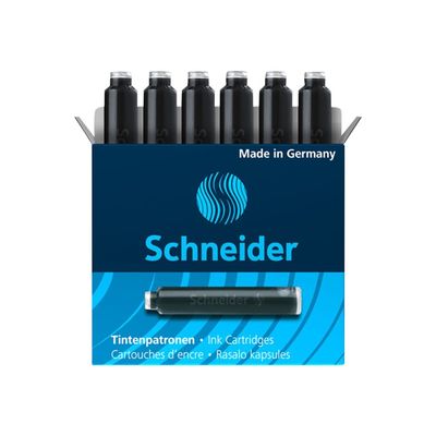 Schneider - 6 Cartouches d'encre pastel - noir