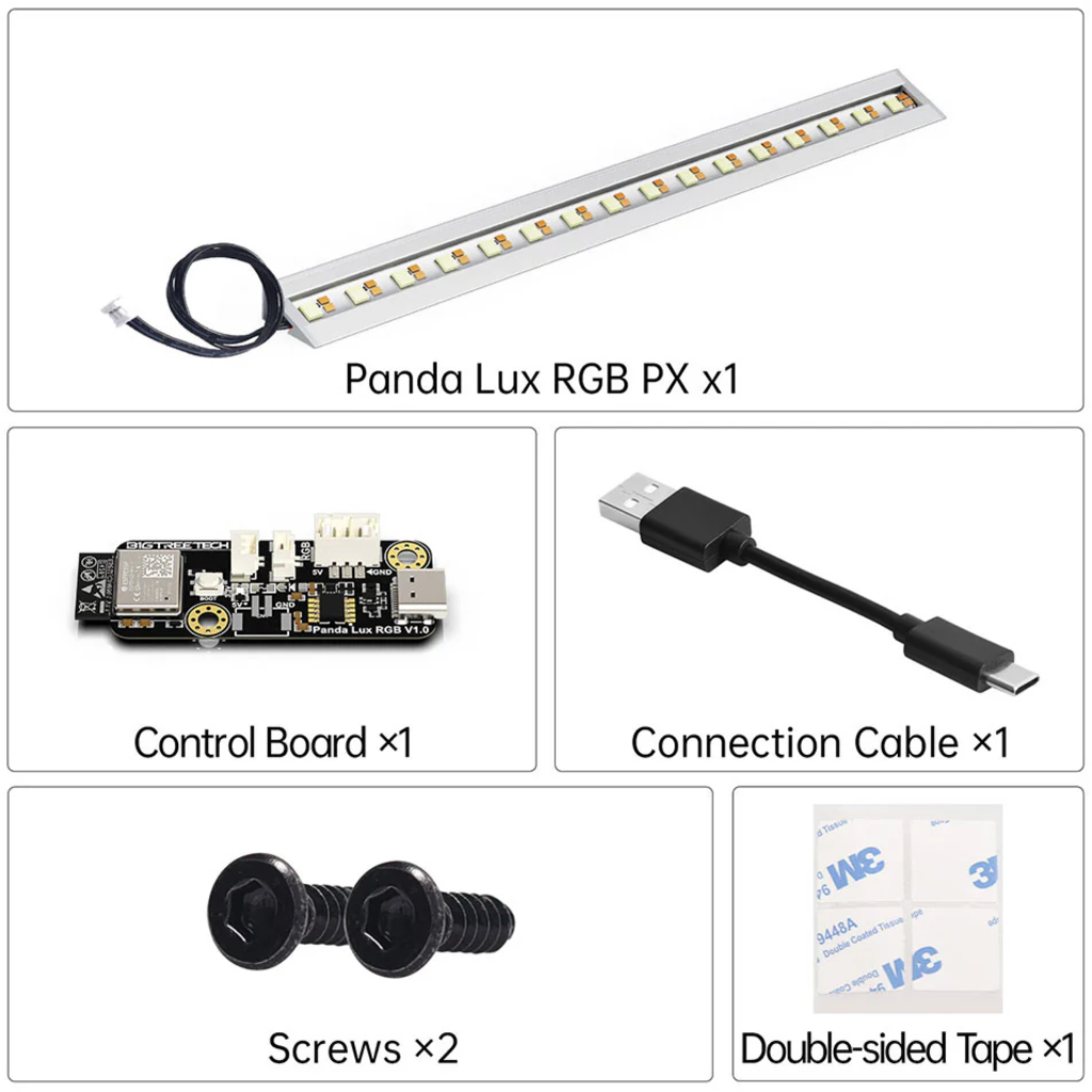 BIQU  Panda Lux RGB, Bambu Lab P1    Intelligente Beleuchtung für deine Bambu Lab 3D Drucker
