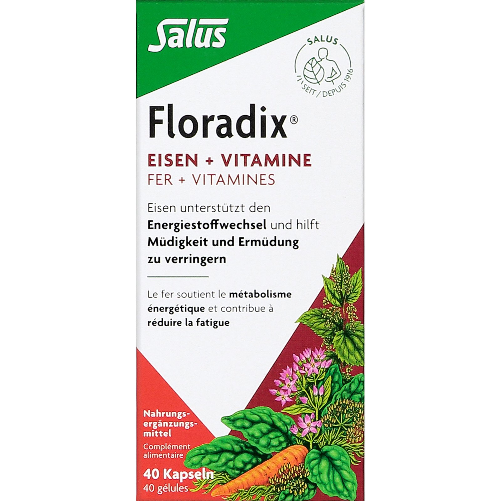 Floradix Eisen + Vitamine 40 Kapseln