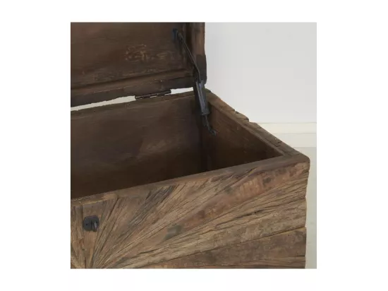 Coffre de rangement en bois recyclé