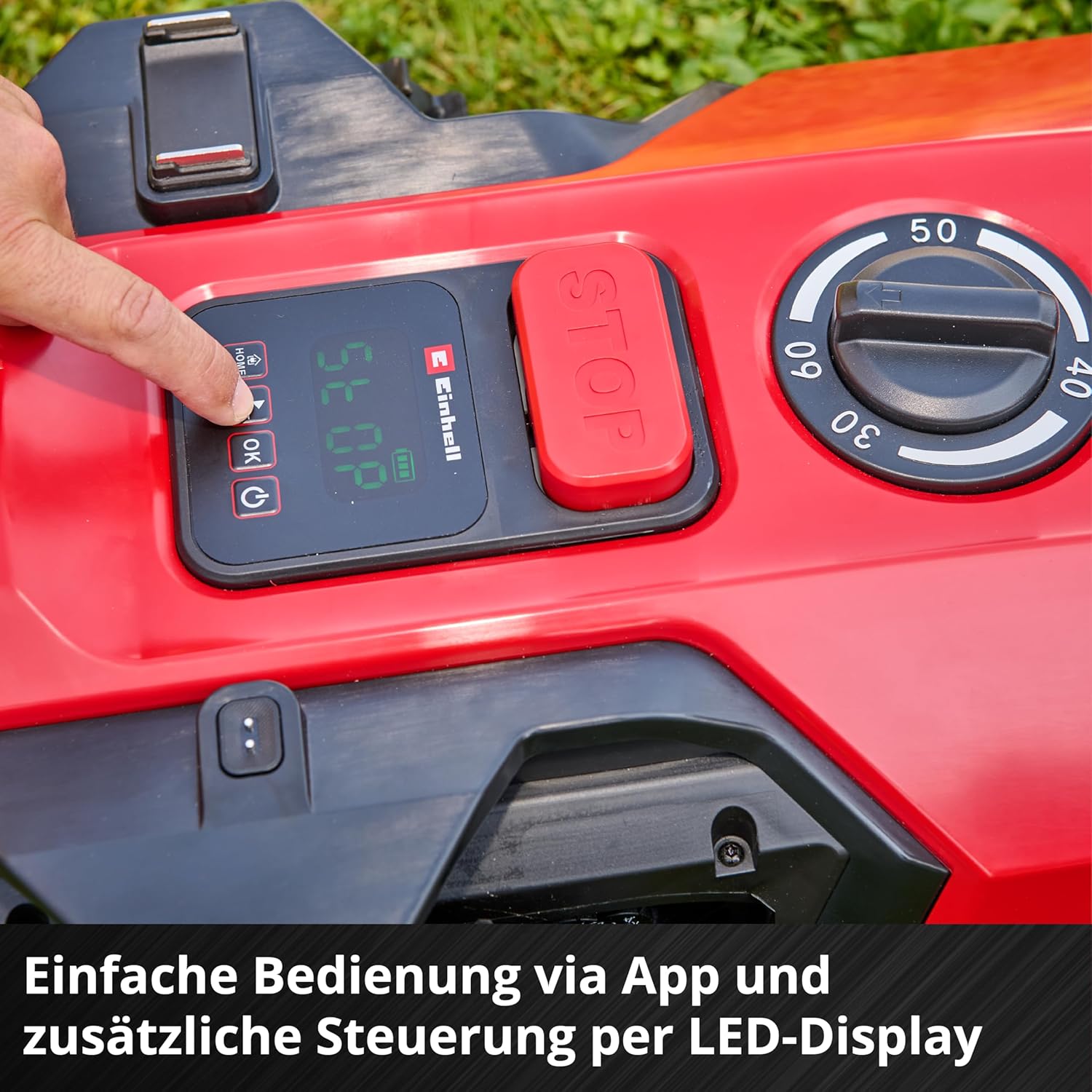 Einhell Mähroboter FREELEXO 500 Power X-Change (18 V, App-Steuerung, IPX5, Over-The-Air Updates via Wi-Fi, inkl. Installationsequipment für 500 m² + 2,5 Ah Plus Akku)