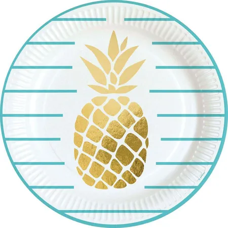 amscan 8 Teller Pineapple Vibes 23 cm