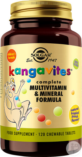 Solgar Kangavites MultiVitamine Et Mineral Formula Tropical Punch 120 Comprimés À Croquer