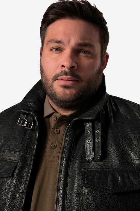 Men+ Lederjacke, Leder, Teddyfutter, bis 8 XL